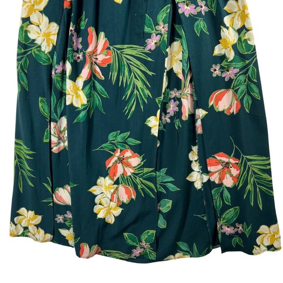 Anthropologie Patrons Of Peace Floral S Flowy Maxi Skirt Green Resort Bloomcore - Picture 10 of 16